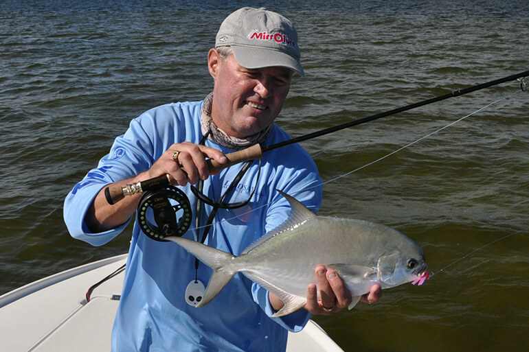 fly fishing for pompano